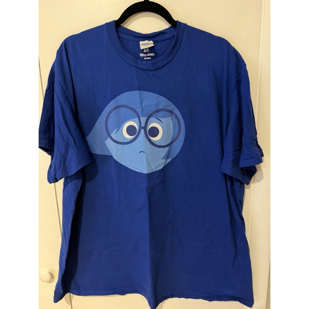Disney Pixar Inside Out Sadness T Shirt Unisex Size 2XL Royal Blue Tee